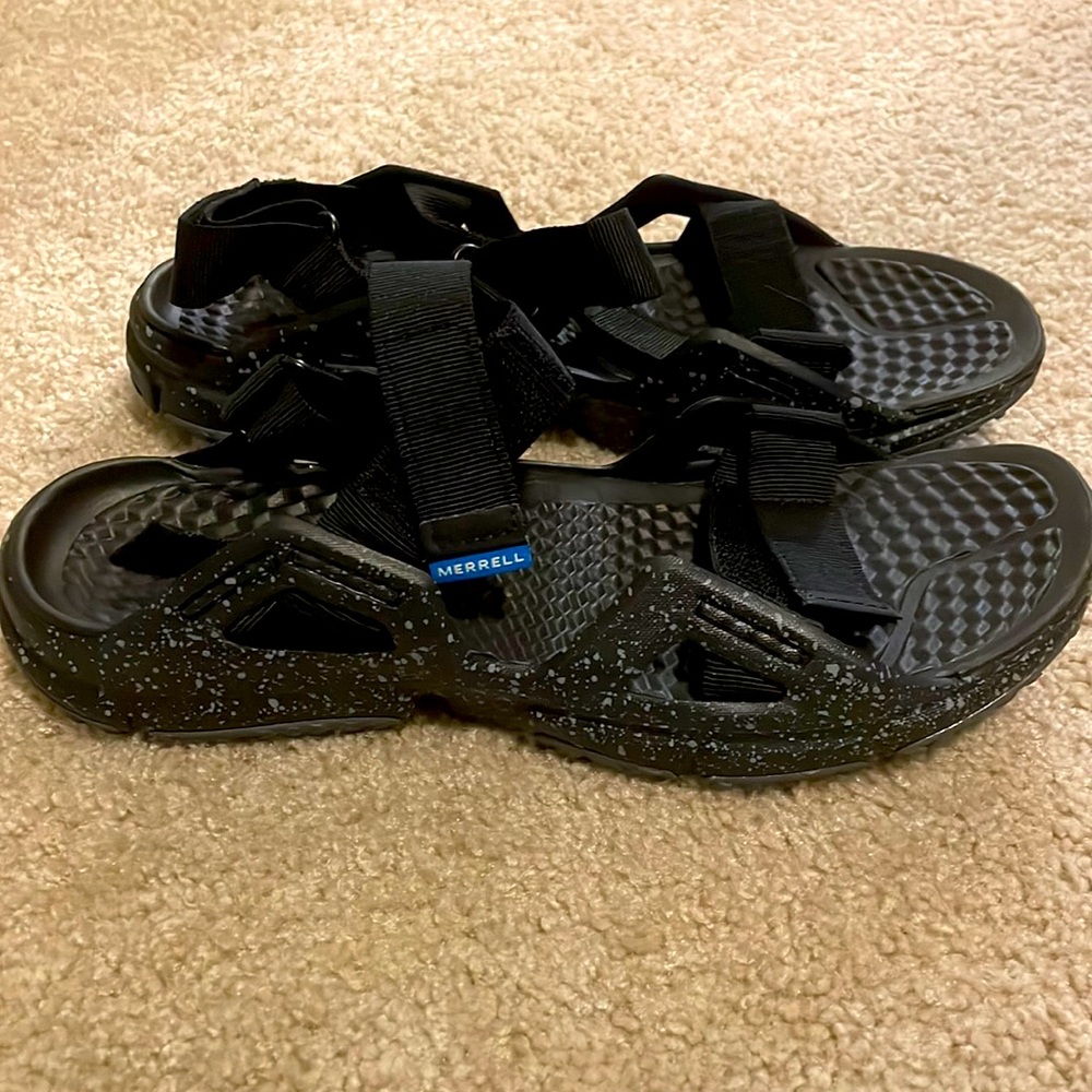 BRAND NEW Merrell Select Grip Sandals - Black/Blue - Men Size 9